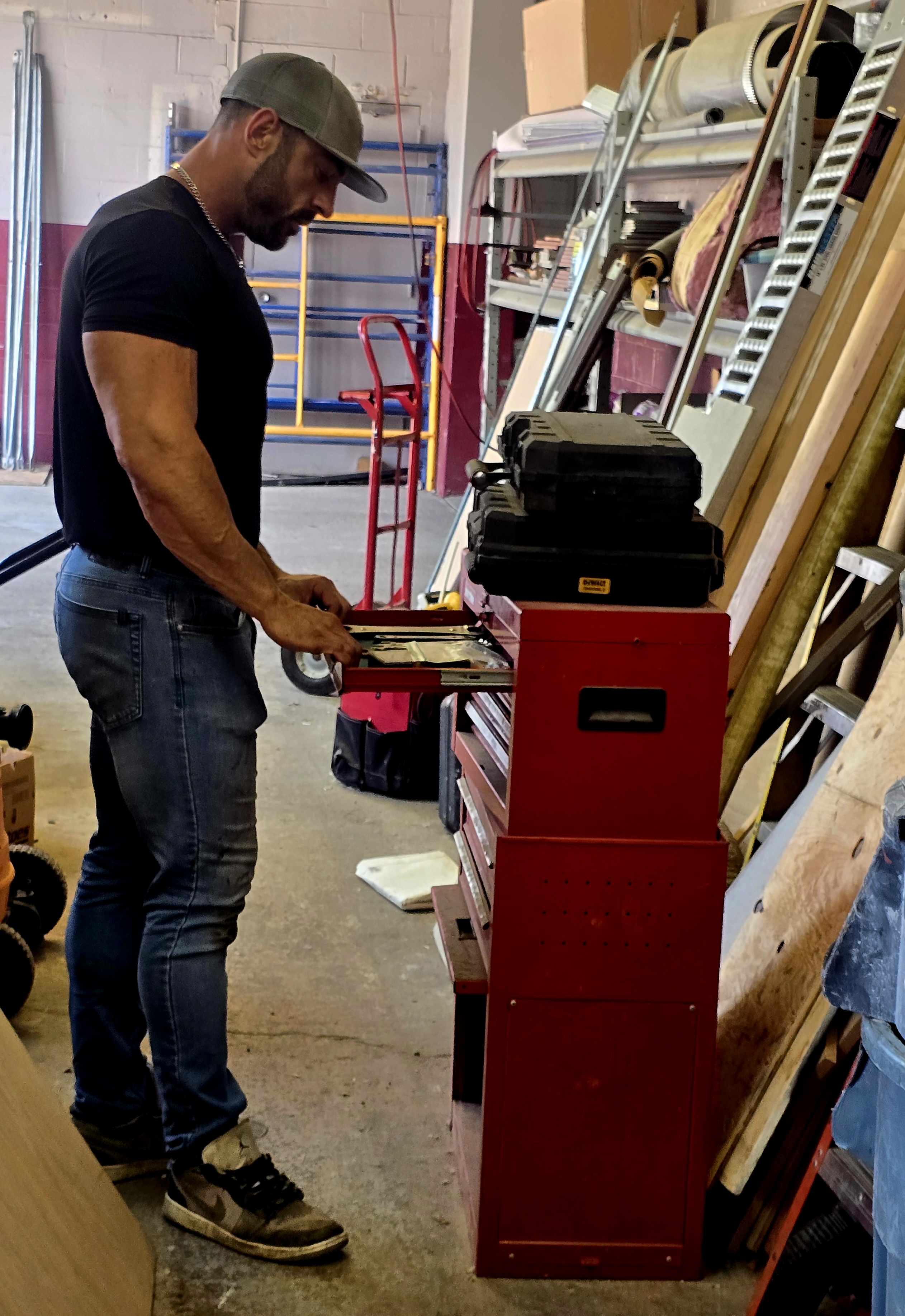 Michael Brick Krizanek in his workshop
